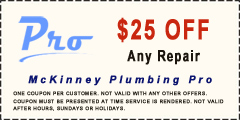 $25 off mckinney plumbers service call coupon